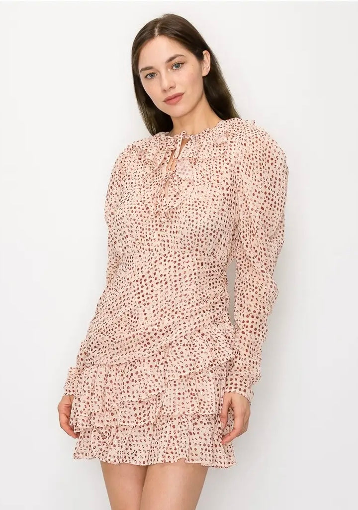 Ruffle Tiered Layer Mini Dress Ruffle Tiered Layer Mini Dress